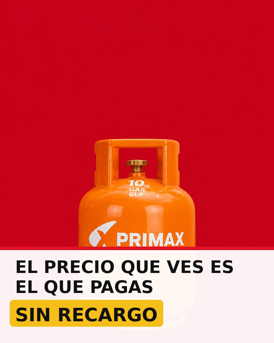 El precio que ves es el que pagas: balón de gas Primax sin recargo en San Borja Sur, San Borja